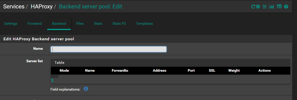 HAProxy Frontend/Backend List